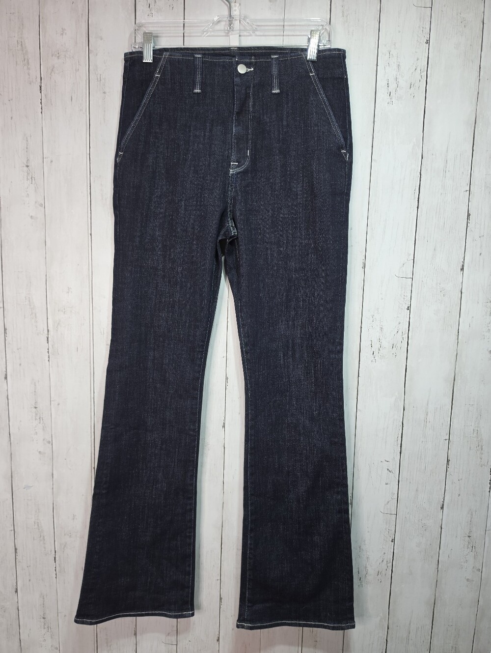 NWOT 41 Hawthorn Women's Dark Wash Denim Flare Leg Jeans High Rise Size 10.